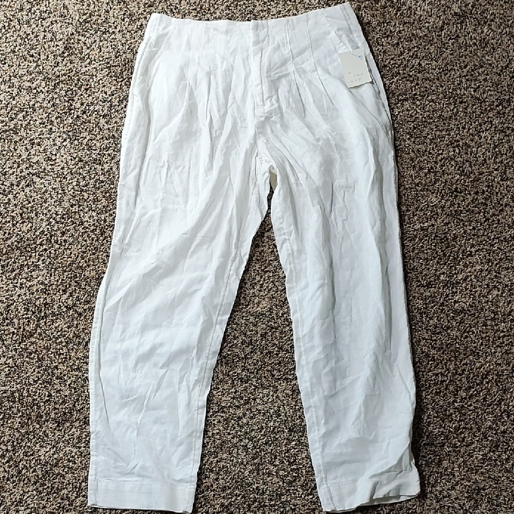 A New Day | Elegant Women's White Tapered Leg Pants